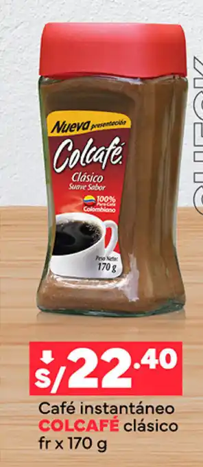 Plaza Vea Café instantáneo COLCAFÉ clásico fr x 170 g oferta