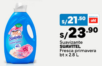 Plaza Vea Suavizante SUAVITEL Fresca primavera bt x 2.8 L oferta
