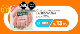 Plaza Vea Chorizo precocido LA SEGOVIANA pq x 500 g oferta