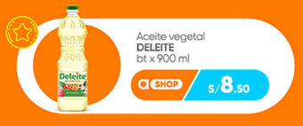Plaza Vea Aceite vegetal DELEITE bt x 900 ml oferta