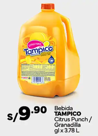 Plaza Vea Bebida TAMPICO Citrus Punch/ Granadilla gl x 3.78 L oferta