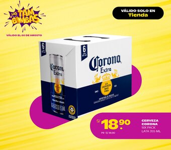 Tambo CERVEZA CORONA SIX PACK LATA 355 ML oferta