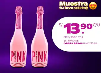 Tambo ESPUMANTE OPERA PRIMA PINK 750 ML oferta