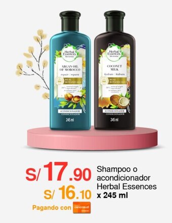 Metro Shampoo o acondicionador Herbal Essences X 245 ml oferta