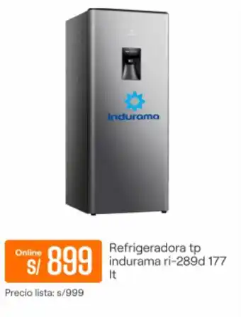 Promart Refrigeradora tp indurama ri-289d 177 It oferta