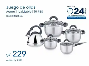 Tiendas EFE Juego de ollas Acero inoxidable | 10 PZS oferta
