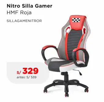 La Curacao Nitro Silla Gamer HMF Roja SILLAGAMENITROR oferta