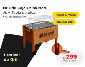 La Curacao Mr Grill Caja China Med. Jr. + Tabla de picar CCMEDJRNOG-SET oferta
