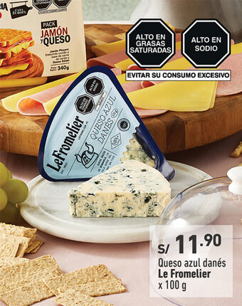 Plaza Vea Queso azul danés Le Fromelier x 100 g oferta