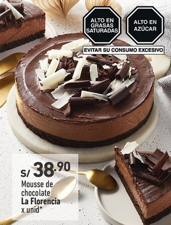 Plaza Vea Mousse de chocolate La Florencia x unid* oferta