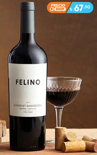 Plaza Vea Vino Viña Cobos Felino bt x 750 ml oferta