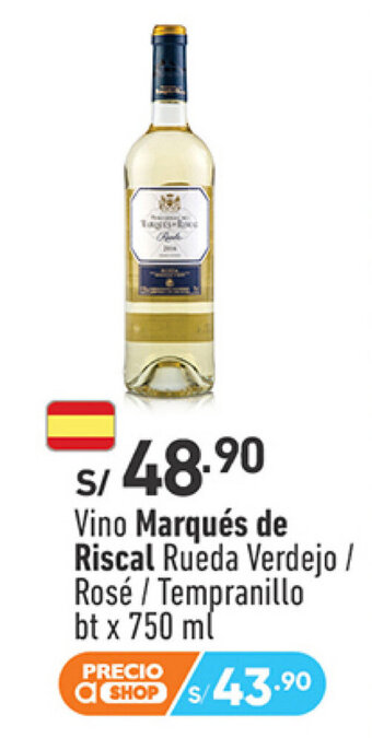 Plaza Vea Vino Marqués de Riscal Rueda Verdejo / Rosé / Tempranillo bt x 750 ml oferta