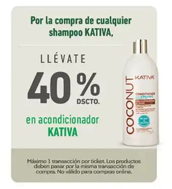 Plaza Vea en acondicionador KATIVA oferta