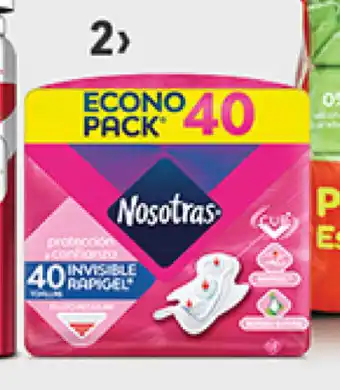 Plaza Vea Toallas higiénicas Nosotras invisible rapigel pq x 40 unid oferta