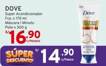 Mifarma DOVE Super Acondicionador Fco. x 170 ml Máscara 1 Minuto Pote x 300 g oferta