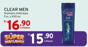 Mifarma CLEAR MEN Shampoo Anticaspa Fco. x 400 ml oferta