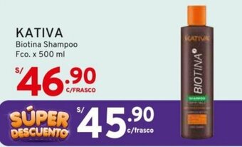 Mifarma KATIVA Biotina Shampoo Fco. x 500 ml oferta