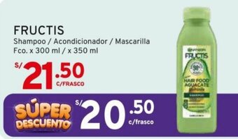 Mifarma FRUCTIS Shampoo / Acondicionador / Mascarilla Fco. x 300 ml / x 350 ml oferta