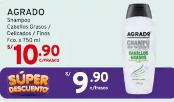 Mifarma AGRADO Shampoo Cabellos Grasos/ Delicados / Finos Fco. x 750 ml oferta