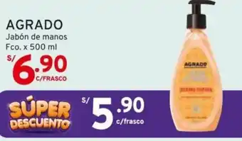 Mifarma AGRADO Jabón de manos Fco. x 500 ml oferta