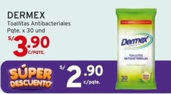 Mifarma DERMEX Toallitas Antibacteriales Pqte. x 30 und oferta