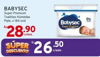 Mifarma BABYSEC Super Premium Toallitas Húmedas Pqte. x 184 und oferta
