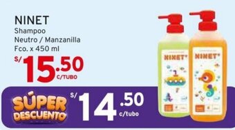 Mifarma NINET Shampoo Neutro / Manzanilla Fco. x 450 ml oferta