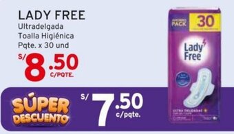 Mifarma LADY FREE Ultradelgada Toalla Higiénica Pqte. x 30 und oferta