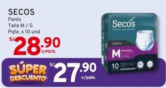 Mifarma SECOS Pants Talla M/G Pqte. x 10 und oferta