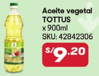 Hiperbodega Precio Uno Aceite vegetal TOTTUS x 900ml oferta
