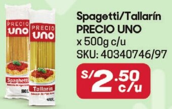 Hiperbodega Precio Uno Spagetti/Tallarín x 500g c/u oferta