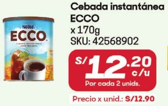 Hiperbodega Precio Uno Cebada instantánea ECCO X 170G oferta