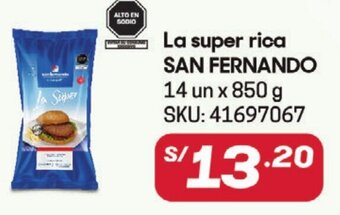 Hiperbodega Precio Uno La super rica SAN FERNANDO 14 un x 850 g SKU: 41697067 oferta
