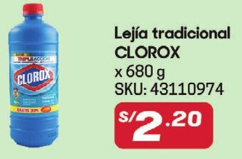 Hiperbodega Precio Uno Lejía tradicional CLOROX X 680G oferta