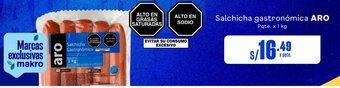 Makro Salchicha gastronómica ARO Pqte. x 1 kg oferta