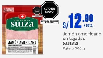 Makro Jamón americano en tajadas SUIZA Pqte. x 500 g oferta