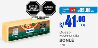 Makro Queso mozzarella BONLÉ x kg oferta