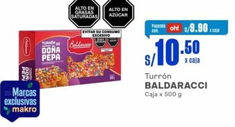 Makro Turrón BALDARACCI Caja x 500 g oferta