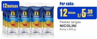 Makro Pastas largas NICOLINI 12Bolsas x 950 g oferta