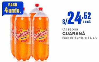 Makro Gaseosa GUARANÁ Pack de 4 unds. x 3 L c/u oferta