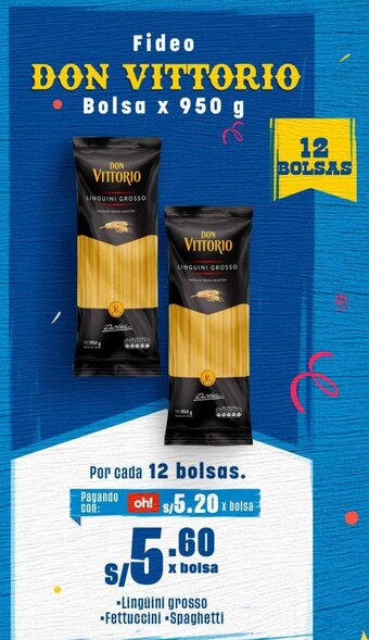 Makro Fideo DON VITTORIO 12Bolsas x 950 g oferta