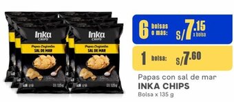 Makro Papas con sal de mar INKA CHIPS 6Bolsas x 135 g oferta