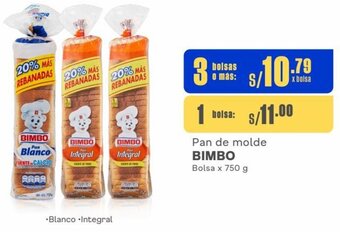 Makro Pan de molde BIMBO 3Bolsas x 750 g oferta