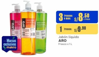 Makro Jabón líquido ARO 3Frascos x 1 L oferta