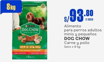 Makro Alimento para perros adultos minis y pequeños DOG CHOW Carne y pollo Saco x 8 kg oferta