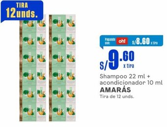 Makro Shampoo 22 ml + acondicionador 10 ml Tira de 12 unds. oferta
