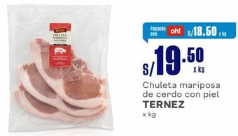 Makro Chuleta mariposa de cerdo con piel TERNEZ x kg oferta