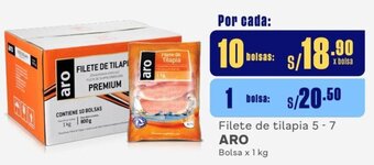 Makro Filete de tilapia 5 - 7 ARO 10Bolsas x 1 kg oferta