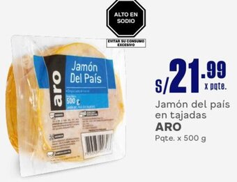 Makro Jamón del país en tajadas ARO Pqte. x 500 g oferta