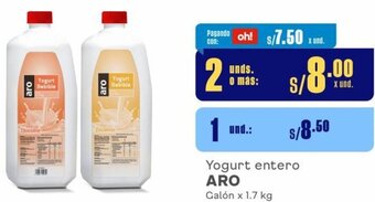 Makro Yogurt entero ARO Galón x 1.7 kg oferta